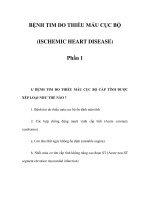 BỆNH TIM DO THIẾU MÁU CỤC BỘ (ISCHEMIC HEART DISEASE) Phần 1 docx