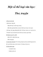 Một số thể loại văn học: Thơ, truyện docx