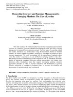 ownership structure and earnings management in emerging markets