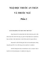 NGỘ ĐỘC THUỐC AN THẦN VÀ THUỐC NGỦ Phần 2 pot