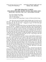 Bài thu hoạch học theo CT Việt Nam-Singapor