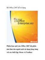 Để Office 2007 dễ sử dụng potx