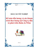 Báo cáo thực tập: Kế toán tiền lương và các khoản trích theo lương tại Công ty đầu tư phát triển Buôn Ja Wầm pot