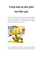 6 loại mặt nạ đơn giản mà hiệu quả ppsx
