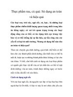 Thực phẩm rau, củ quả: Sử dụng an toàn và hiệu quả pps