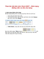 Thao tác căn bản trên Word 2007 – Định dạng đường viền và nền cho bảng . pps