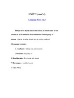 UNIT 2 (cont’d) Language focus 1.2.3 potx