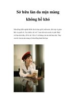 Sở hữu làn da mịn màng không hề khó ppt