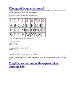 Y nghia cac con so theo quan niem phuong Tay