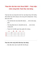Thao tác căn bản trên Word 2007 – Thực hiện chèn công thức docx