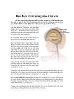 bài viết về bệnh viêm màng não