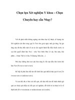 Chọn lựa Xét nghiệm Y khoa – Chọn Chuyên hay cần Nhạy? ppt