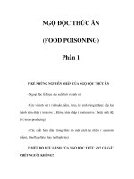 NGỘ ĐỘC THỨC ĂN (FOOD POISONING) Phần 1 ppsx