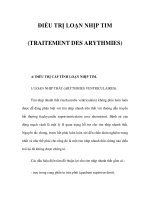 ĐIỀU TRỊ LOẠN NHỊP TIM (TRAITEMENT DES ARYTHMIES) ppt