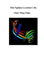Thử Nghiệm Cystatin-C Đo Chức Năng Thận docx