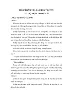 THỰC HÀNH VỀ LỰA CHỌN TRẬT TỰ  CÁC BỘ PHẬN TRONG CÂU