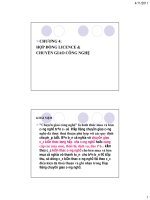 Sở hữu trí tuệ- Hợp đồng licence và chuyển giao công nghệ pptx