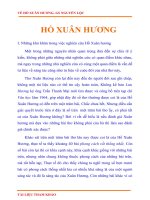 Cuộc đời sự nghiệp Hồ Xuân Hương !