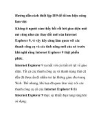Hướng dẫn cách thiết lập IE9 để tối ưu hiệu năng làm việc pdf