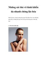 Những sát thủ vô hình khiến da nhanh chóng lão hóa potx