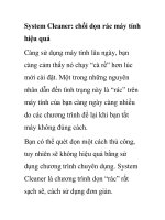 System Cleaner: chổi dọn rác máy tính hiệu quả pps