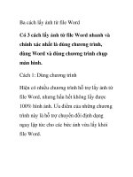 Ba cách lấy ảnh từ file Word Có 3 cách lấy ảnh từ file doc