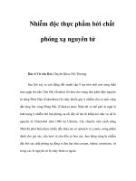 Nhiễm độc thực phẩm bởi chất phóng xạ nguyên tử pdf