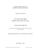 sử dụng bất biến trong giải toán sơ cấp