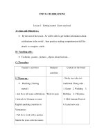UNIT 8: CELEBRATIONS - Lesson 1 pdf