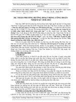 DỰ THẢO PHƯƠNG HƯỚNG HOẠT ĐỘNG CÔNG ĐOÀN NK 2010-2012