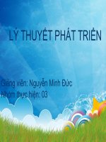 LÝ THUYẾT PHÁT TRIỂN pptx