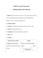 Unit 8: country life and city life Getting started, Listen and read pot