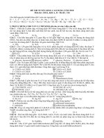 Đáp án môn hóa Cao đảng khối B năm 2010