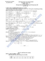 Đề thi tuyển sinh 10 tỉnh Quảng BÌnh có đáp án rõ ràng