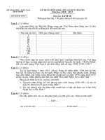 Đề thi tuyển sinh lớp 10 THPT chuyên Thái Bình 2010-2011