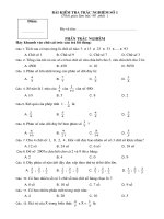 Đề kiểm tra Toán lớp 4 từ CT trắc nghiệm