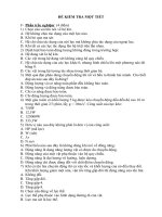 đề kiểm tra 1 tiết và đáp án lớp 10 học kỳ 2