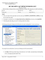 ĐỀ THI MÔN LẬP TRÌNH WINDOWS.NET potx