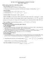 Đề và đáp án Toán khối D 2010