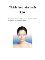 Thách thức mùa hanh khô pps