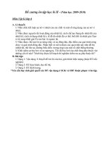 Đề Cương ôn tập học kỳ II năm 2009 - 2010 (Môn Vật Lý 6)