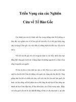 Triển Vọng của các Nghiên Cứu về Tế Bào Gốc doc