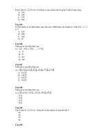 Ôn tập môn Toán : Tự luận và Trắc nghiệm part 9 pdf
