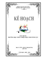 GIÁO ÁN KẾ HOẠCH XD TRƯỜNG HỌC TT - HS TC