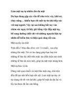 Làm mặt nạ tự nhiên cho da mặt potx