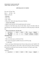 Kế hoạch cá nhân quá hay