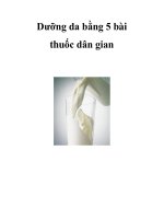 Dưỡng da bằng 5 bài thuốc dân gian ppsx