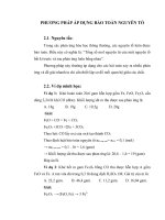 phuong pháp bảo toàn nguyên tố giúp giải nhanh bt trắc nghiệm