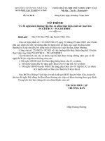 TỜ TRÌNH V/v Tổng kết 10 năm thực hiện mục tiêu PCGDTHCS – PCGDTHĐĐT