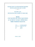 đề tài các nguyên tắc sáng tạo cơ bản và vận dụng vào quá trình phát triển website magento